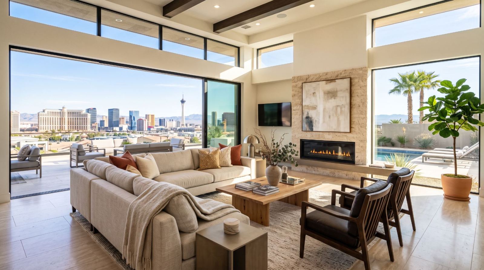 Deep cleaning results in a Las Vegas living room